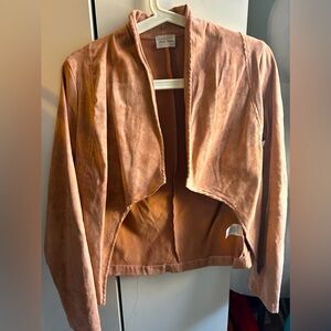 SUEDE DRAPE JACKET LIGHT WEIGHT. Size L.